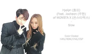 Hyolyn (효린) (Feat. Jooheon (주헌) of MONSTA X (몬스타엑스) - Slow (Color Coded Han/Rom/Eng/Esp Lyrics)