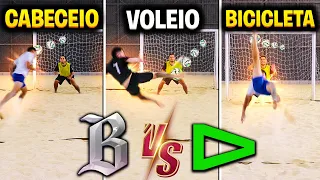 CABECEIO, VOLEIO ou BICICLETA na AREIA! (BANHEIRISTAS vs LOUD)