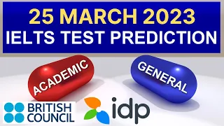 25 March 2023 IELTS Test Prediction By Asad Yaqub