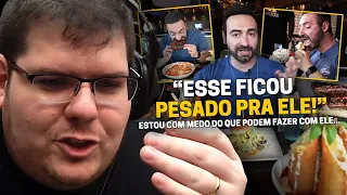 CASIMIRO REAGE: CORBUCCI FAZ DESAFIO DUPLO NO PLANET HOLLYWOOD (É MUITA COMIDA) | Cortes do Casimito