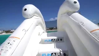 Look how easy it is to set up the FunAir Yacht Slide on superyacht Loon