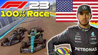 F1 23 - Let's Make Hamilton An 8x World Champion #6: 100% Race Miami