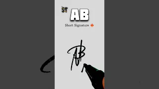 Calligraphy AB || Short signature AB || Stylish alphabet AB || #youtubeshorts #youtuber #youtube