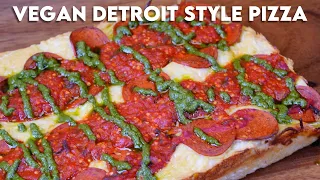 Amazing Vegan Detroit Style Pizza You Have To Try!