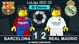 Barcelona vs Real Madrid 1-2 • El Clasico • All Goals & Full Highlights Lego Football LaLiga 2021/22