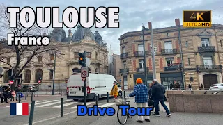 DRIVE Tour - TOULOUSE, France 🇫🇷 - City Center