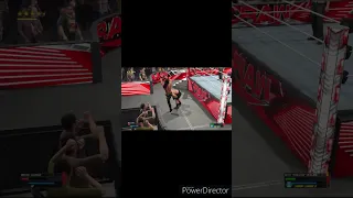 Seth Rollins curb stomps Brock Lesnar on the floor #WWE2K23#Shorts