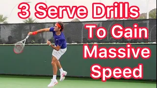 3 Serve Drills For More Speed And Spin (Tennis Technique Explained)