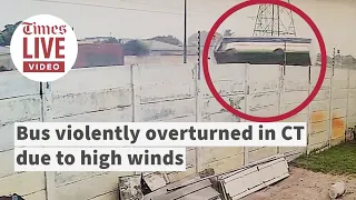 Bus violently overturned during high winds in Cape Town