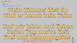 Nik P. - Mein Himmel bist du - Instrumental und Karaoke