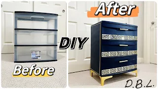 Turning Walmart Plastic Drawer Into Beautiful Dresser | Plastic drawer To Dresser Super Simple DIY