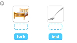 New words: Fork And Bed | My House, names and sounds | Learn English for Kids