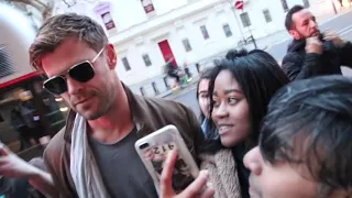 Chris Hemsworth Meeting Fans in London During Avengers Endgame Press