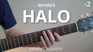 Halo - Beyoncé (Karaoke Acoustic Guitar) Lower Key