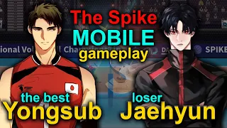The Spike Mobile Volleyball 3x3. Yongsub vs Jaehyun. Full gameplay. Android game
