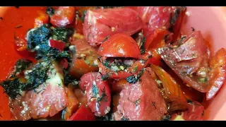 Быстро,просто ,вкусно.Помидоры по-корейски!!!