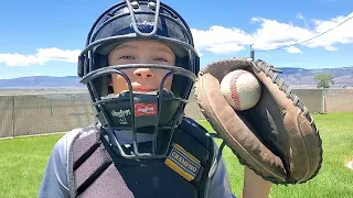 ⚾️FIRST TIME BEING A BASEBALL CATCHER!