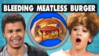 BLEEDING MEATLESS BURGER - Impossible Burger | College Kids Vs. Food