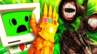 JOB BOT Destroys SIREN HEAD With INFINITY GAUNTLET (Job Simulator VR Funny Gameplay)