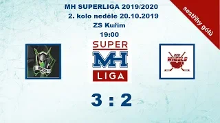 MH SUPERLIGA 2.kolo 2019/2020 Hunters vs Red Wheels 3:2 - sestřih gólů