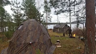 ИЗБА МОЕГО ДЕДА. РЕСТАВРАЦИЯ. ТРИ ДНЯ НА ОСТРОВЕ. ДОНКИ НА НАЛИМА. РЫБАЛКА НА УДОЧКУ. РЕМОНТ ИЗБУШКИ