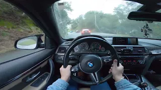 BMW M4 POV RAIN DRIVE WITH FRIENDS