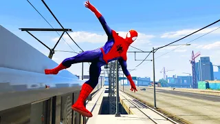 GTA 5 SPIDERMAN SUPER JUMPS FAILS Compilation ep.39