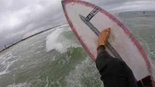 Cold water in Central Florida on a 5'6 winged fish. Cronin Surfboards