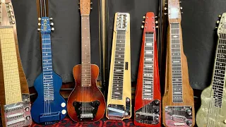 10 (mostly) Vintage Lap Steels - Fender Rickenbacker Magnatone Oahu Teisco