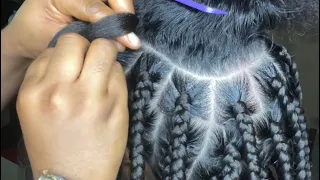 Boxbraid tutorial video with curled ends #braids #braidedhairstyles #braidstyles #brisbane #boxbraid