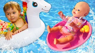 Bianca und ihre Baby Born Puppen im Schwimmbad. 2 Folgen am Stück. Ich heiße Bianca