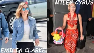 Emilia Clarke vs Miley Cyrus - Street Style - Who is better?