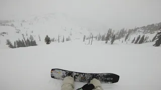 Snowboarding Palisades Tahoe - Day 3.2 - upper mountain closed