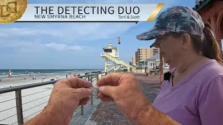 Silver, Gold & Bling I'm Told Metal Detecting New Smyrna Beach Florida | The Detecting Duo