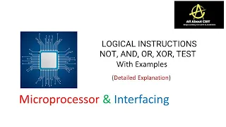 LOGICAL INSTRUCTIONS NOT, AND, OR, XOR, TEST | MPI | By Vijaya
