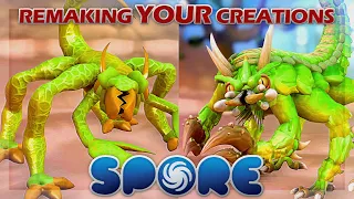 #07 Remaking YOUR Creations! | SPORE Creations Reborn