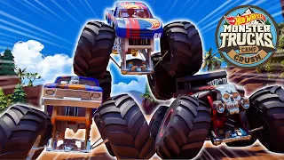 Monster Trucks Learn Teamwork at Mayhem Mountain! 🚗 🔥 + More Monster Truck Videos | Hot Wheels