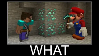 Super Mario in Minecraft wait what meme part 154