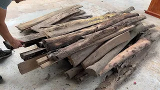 Turning Discarded River Logs into a Beautiful Coffee Table: Creative Upcycling Idea