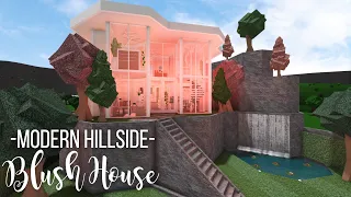 Minami Oroi Bloxburg Speedbuild and Tour - Hillside Modern Blush Family Roleplay Mini Mansion