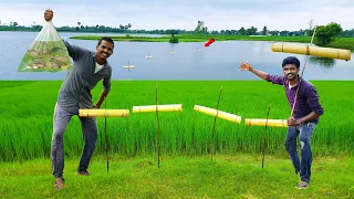 வாழமரத்த வச்சி மீன் பிடிக்கலாம் வாங்க|Fishing with Banana Tree|Mr.village vaathi