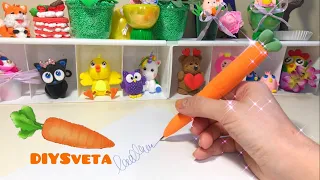 Как слепить ручку из воздушного пластилина !?!#plastic #diy #поделки #kid’s #ручка #лепка #modeling