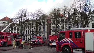 Alarmfase 1 in Deventer als brandweer melding krijgt van brand in historische binnenstad