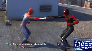 Every time Peter meets Miles while Crime Fighting (Spider-Man 2 PS5)