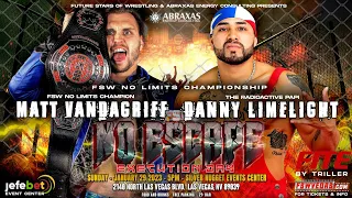 Danny LimeLight vs Matt Vandagriff (C) 1/29/23 FSW NO ESCAPE - EXECUTION DAY