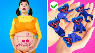 SQUID GAME DOLL IS PREGNANT! Huggy Wuggy is Alive? | Funny Situations & Hacks by Gotcha! Viral