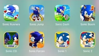 Sonic Dash | Sonic Boom 2 | SOnic Runners | Sonic Racing | Sonic Jump | Sonic Forces | SSonic CD