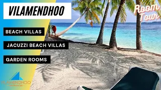 Vilamendhoo Maldives🌞 | Beach Villa, Jacuzzi Beach Villa and Garden Room | HD Room Tour Vlog