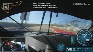 IMSA: Ferrari 488 Christina Nielsen at COTA In-Car