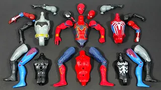 Merakit Mainan Marvel Miles Morales vs Spider-Man vs Batman vs Venom Avengers Superhero Toys